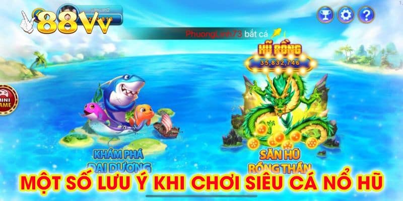 Một Số Lưu Ý Khi Chơi Siêu Cá Nổ Hũ